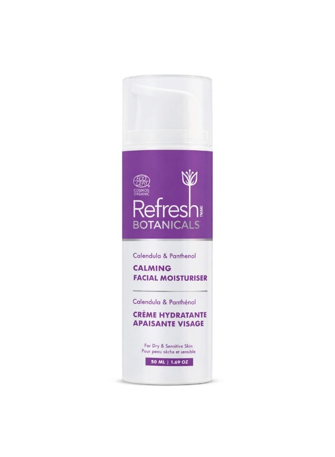 Refresh Botanicals Calming Facial Moisturizer, ECOCERT COSMOS Certified Organic Face Cream with Lavender & Cucumber, Lightweight Hydrating Moisturizer for Sensitive Skin,  Non-Comedogenic, Fast-Absorbing Daily Moisturizer, Vegan, Cruelty-Free, Made in Canada - Image 1
