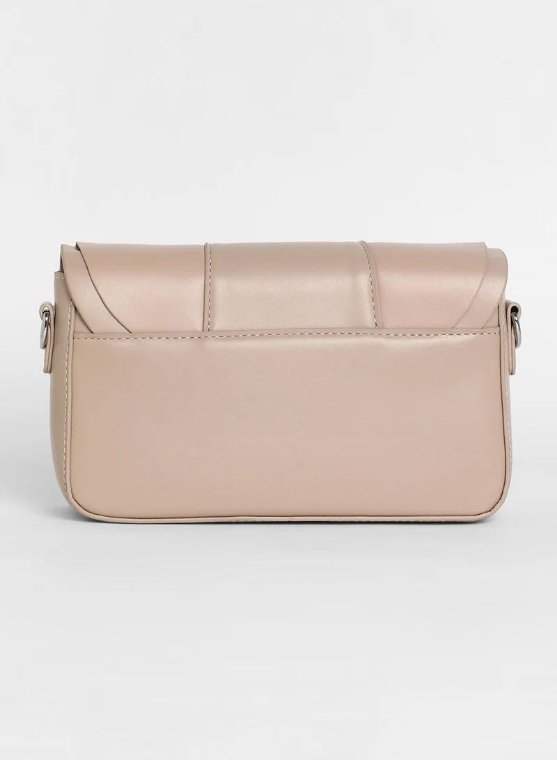 Haute Sauce Women's The Ruched Sling Bag - Beige