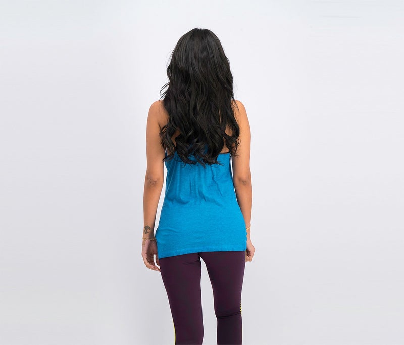 Reebok Women Hi Hello Graphic Tank, Con Blue - Image 3