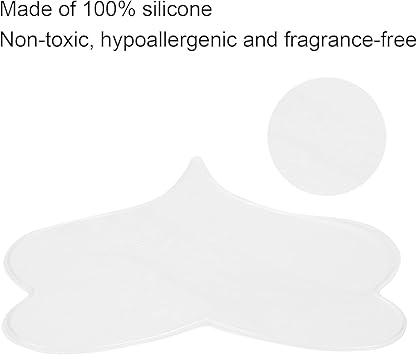 ZJchao Chest Wrinkle Pads Silicone chest pad anti wrinkle reusable Transparent Chest Wrinkle Sticker Washable Washable Anti Wrinkle Silicone Patch Skin Patches decollete chest pads - Image 5