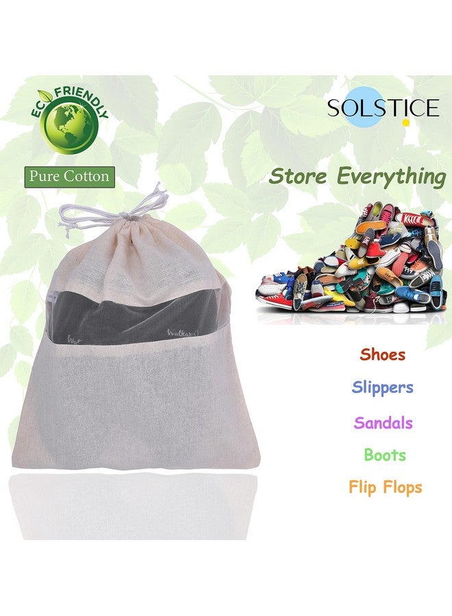Solstice غطاء حذاء قطن سولستيس | حقيبة قابلة للغسل وإعادة الاستخدام للأحذية / الصنادل | للسفر والتخزين (عبوة من 10) - Image 3
