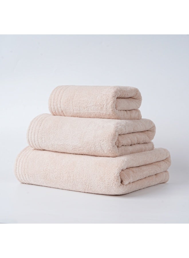 Donetella Towel Set (Pack of 3) – Microfiber 330 GSM – Ultra Soft & Highly Absorbent Quick Dry Bathroom Towel Set with Bath Sheet, Bath Towel & Hand Towel - Image 1