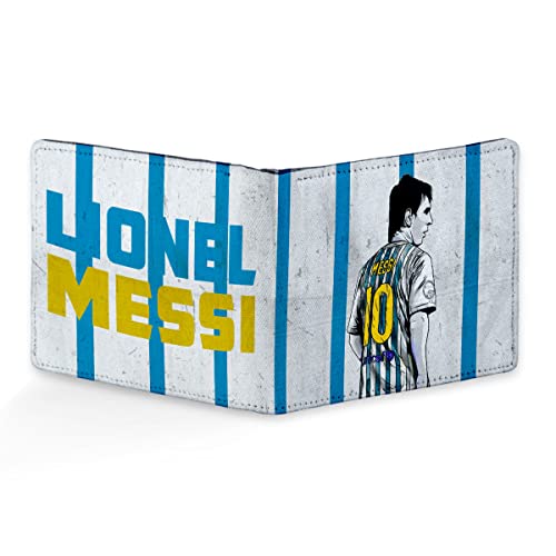 ShopMantra Wallet for Boys | Messi Printed Bi-fold Boys Purse | Faux Leather Card Holder with Cash Pocket - Image 4