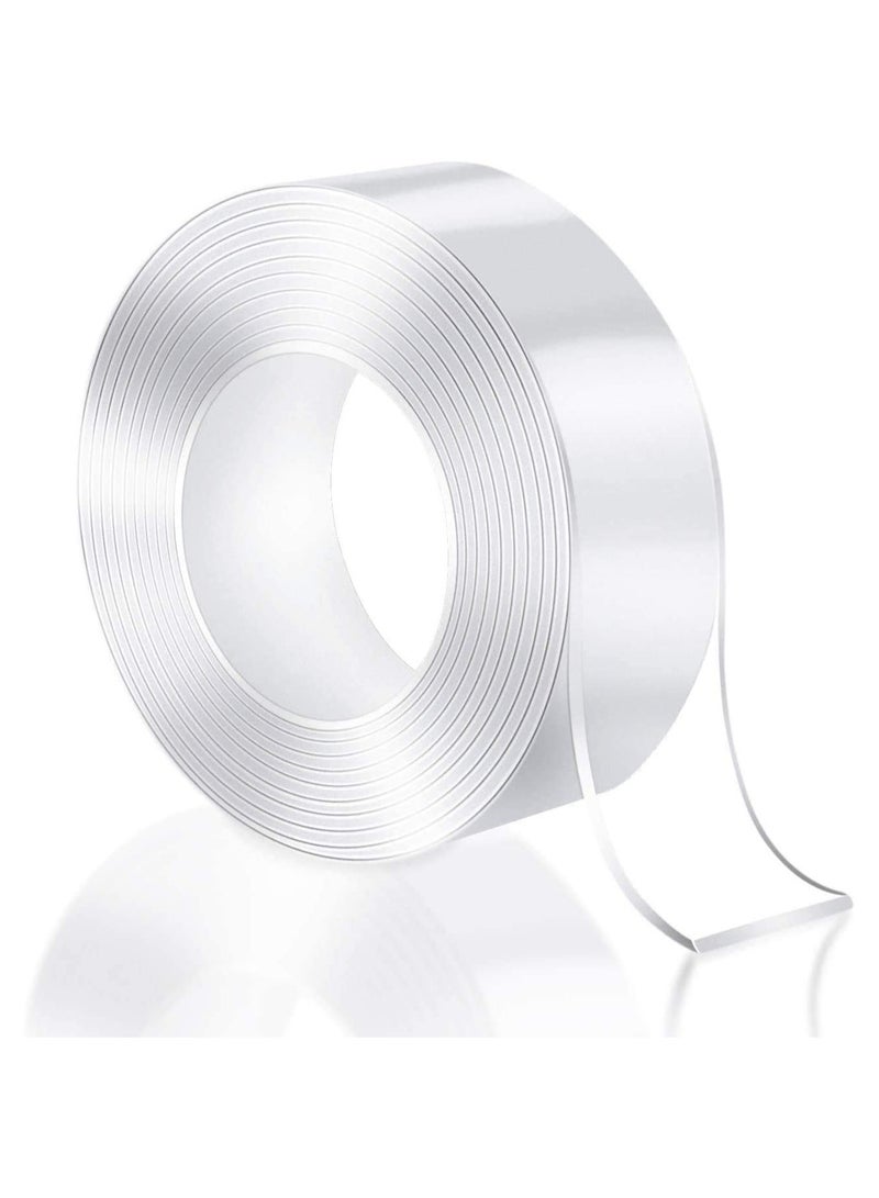 ELTRAZONE 3 Meter Magic Improvement Double Sided Tape Mounting Transparent Trace Less Acrylic REUSe Washable Waterproof Adhesive - Image 1