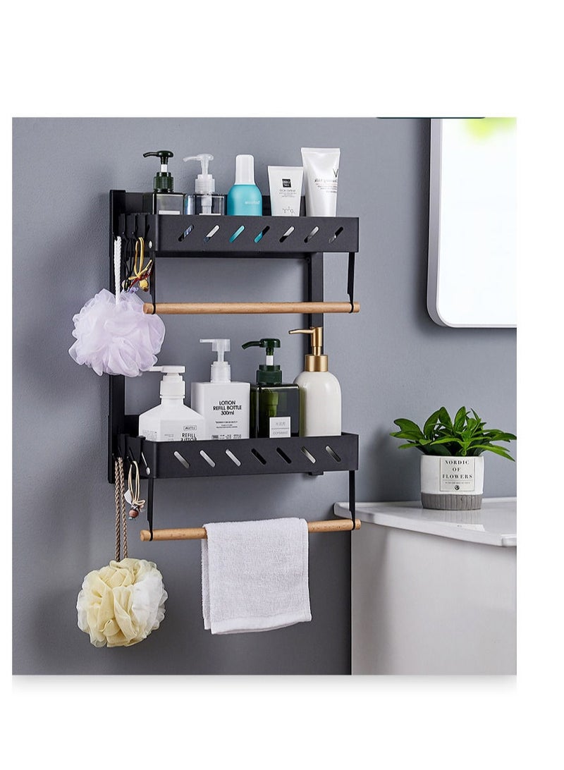 Japanese Stainless Steel Magnetic Suction Multifunction Large Hanger Bathroom Refrigerator Storage Rack J003