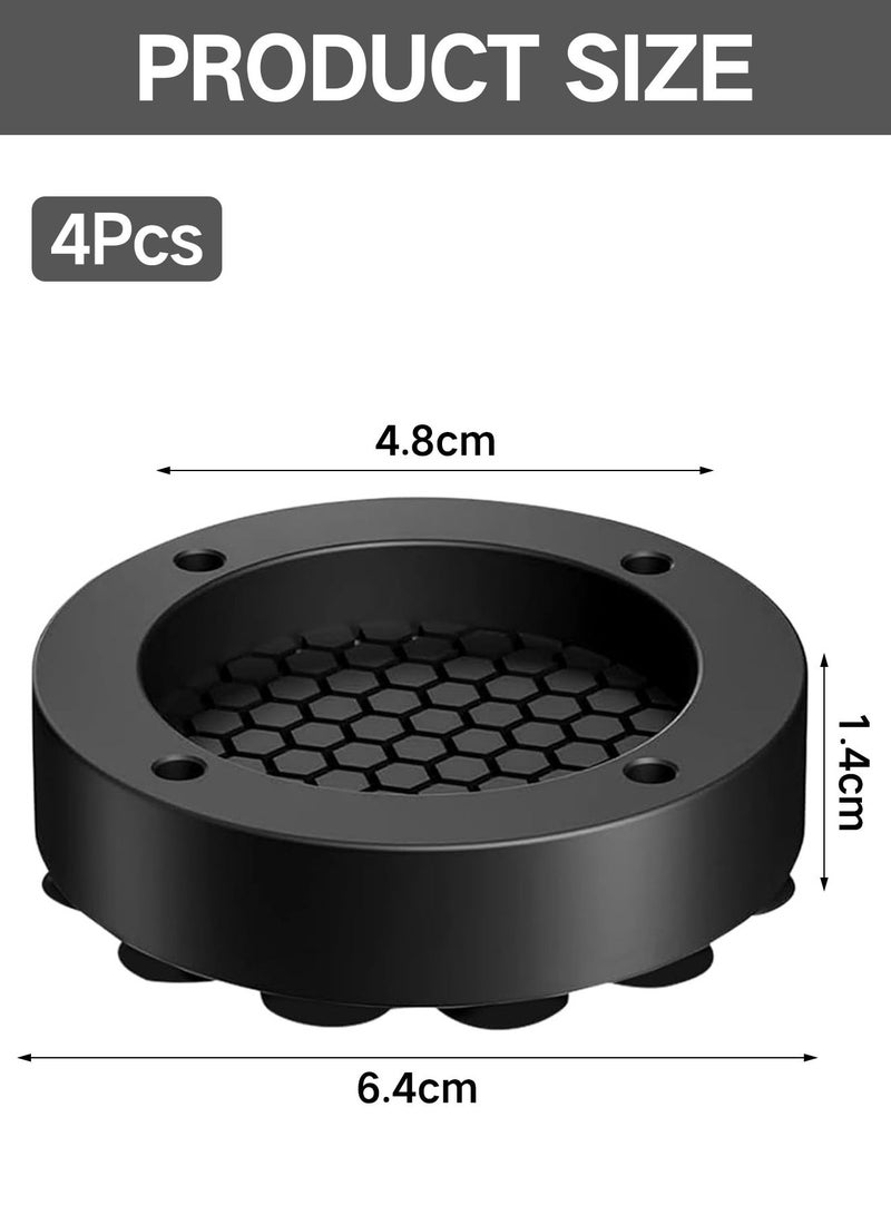 OUTON 4 Pcs Anti Vibration Pads for Washing Machine, Non-Slip Rubber Feet with Suction Cups, Heavy-Duty Shock Absorbing Mat for Washer Dryer, Noise Reduction & Anti-Walk Stabilizer - Image 2