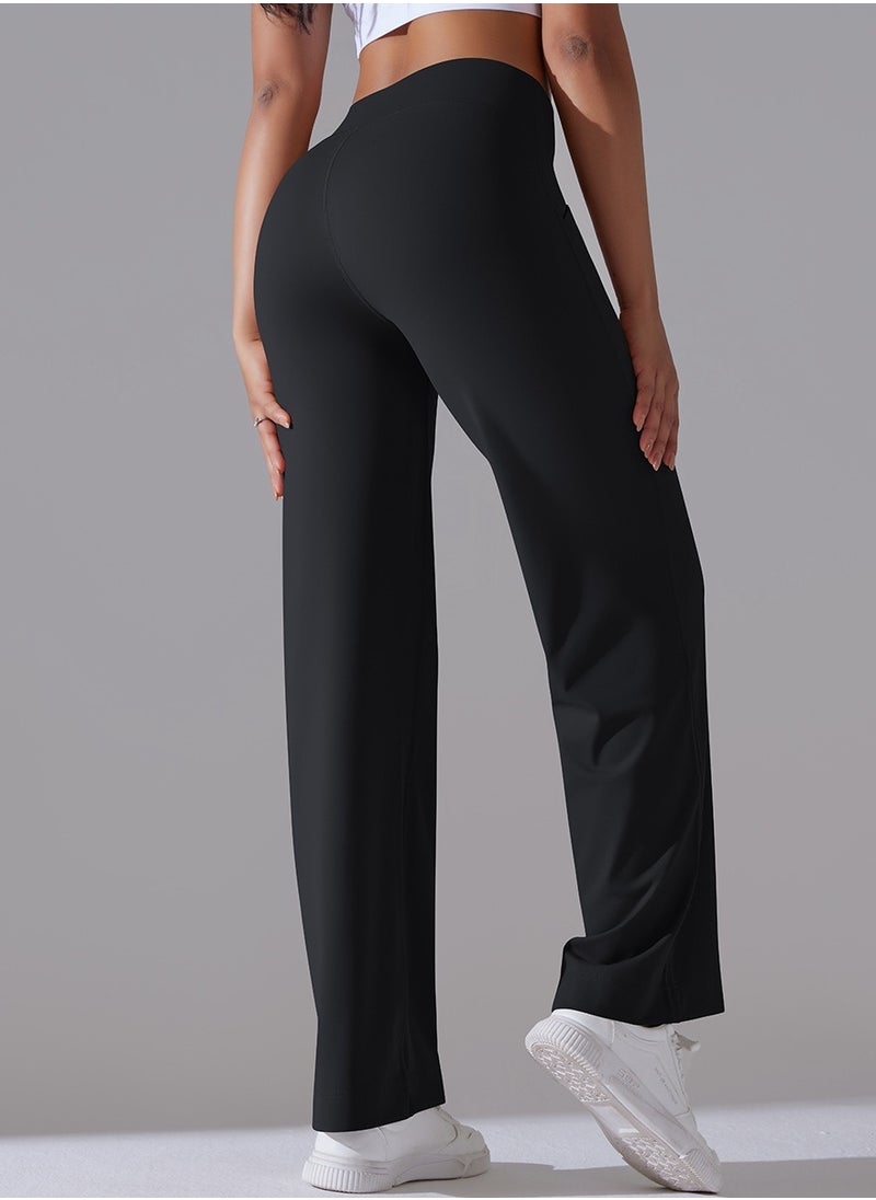 RedMapleTEK Breathable Loose Fit High Waist Pocket Nine Points Casual Jogging Yoga Pants 2 Pieces  - Image 3