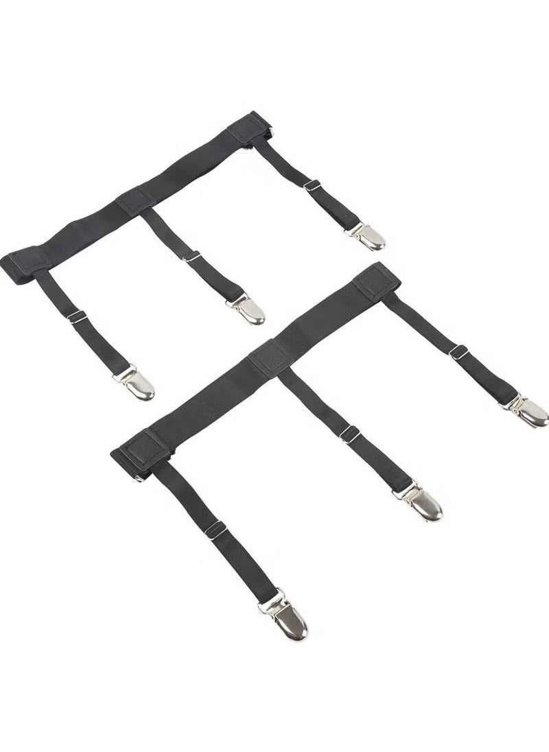 Generic - Mens Shirt Stays Holder Garters Adjustable Elastic Shirt Holder Straps - Image 1