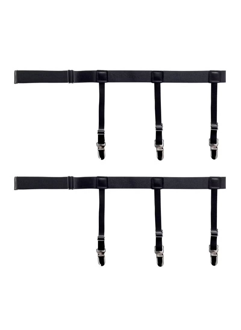 Generic - Mens Shirt Stays Holder Garters Adjustable Elastic Shirt Holder Straps - Image 1