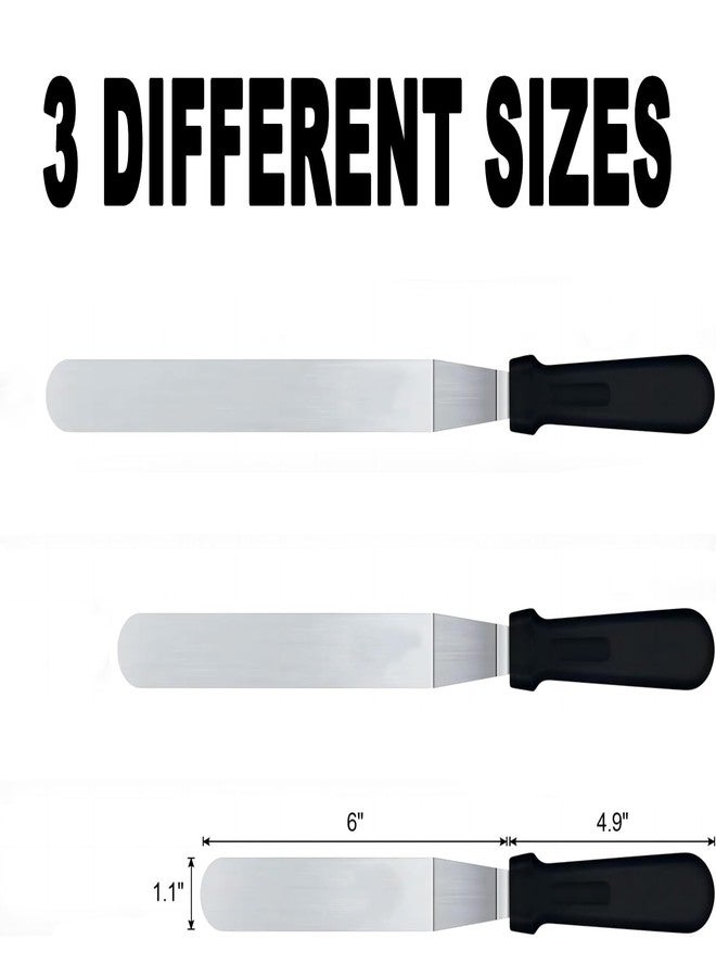 Lmoszuak 6" Small Angled Icing Spatula, Professional Food Grade Stainless Steel Cake Spatula with Sturdy & Durable Handle, Ideal for Frosting & Decorating Cakes, Baking - Image 5