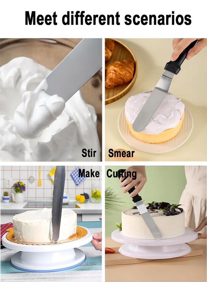 Lmoszuak 6" Small Angled Icing Spatula, Professional Food Grade Stainless Steel Cake Spatula with Sturdy & Durable Handle, Ideal for Frosting & Decorating Cakes, Baking - Image 4
