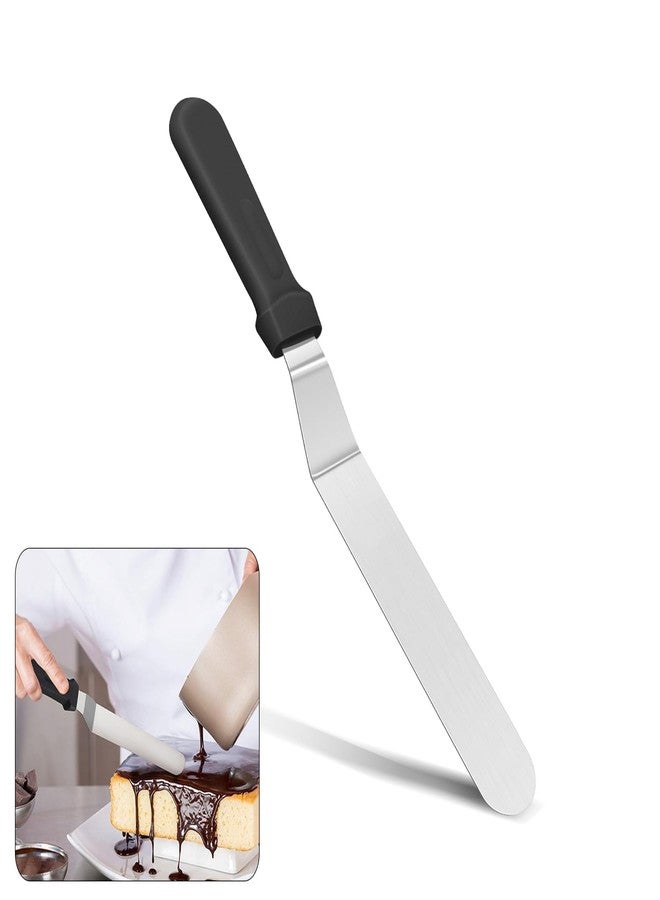 Lmoszuak 6" Small Angled Icing Spatula, Professional Food Grade Stainless Steel Cake Spatula with Sturdy & Durable Handle, Ideal for Frosting & Decorating Cakes, Baking - Image 1