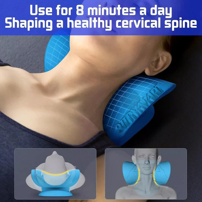 ARYAVART Neck and Shoulder Relaxer Neck Pillow Neck Stretcher Orthopedic Pillow Neck Pain Relief Chiropractic Pillow Ergonomic Traction Neck Support Pillow for Neck Pain Relief - Image 5