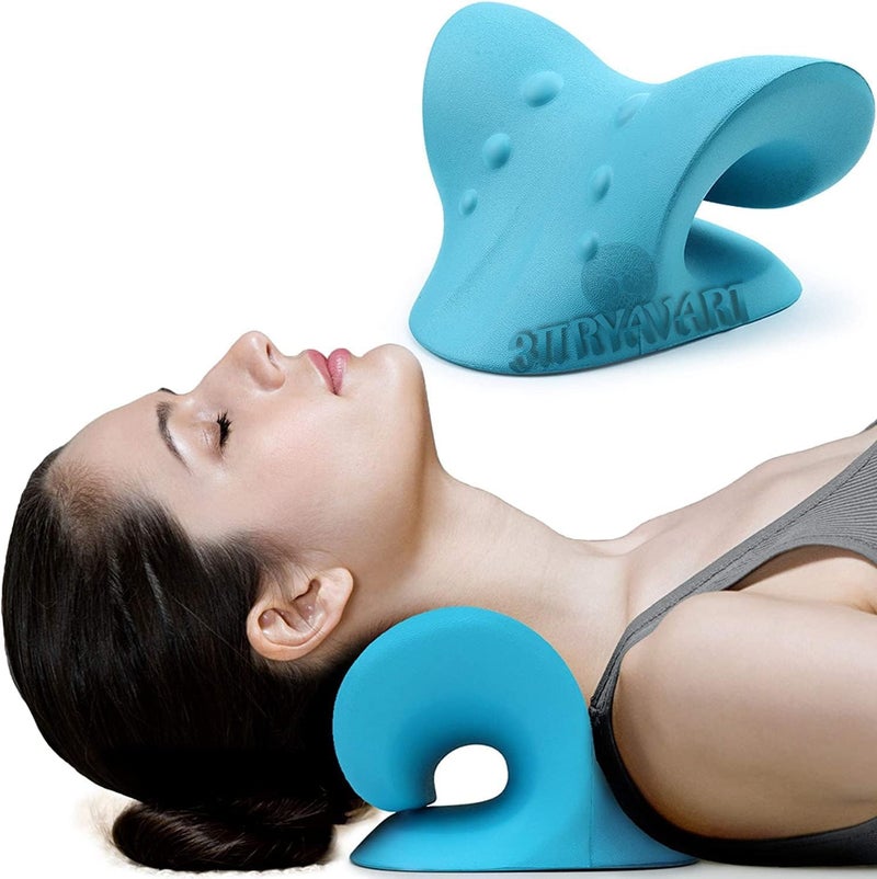 ARYAVART Neck and Shoulder Relaxer Neck Pillow Neck Stretcher Orthopedic Pillow Neck Pain Relief Chiropractic Pillow Ergonomic Traction Neck Support Pillow for Neck Pain Relief - Image 1