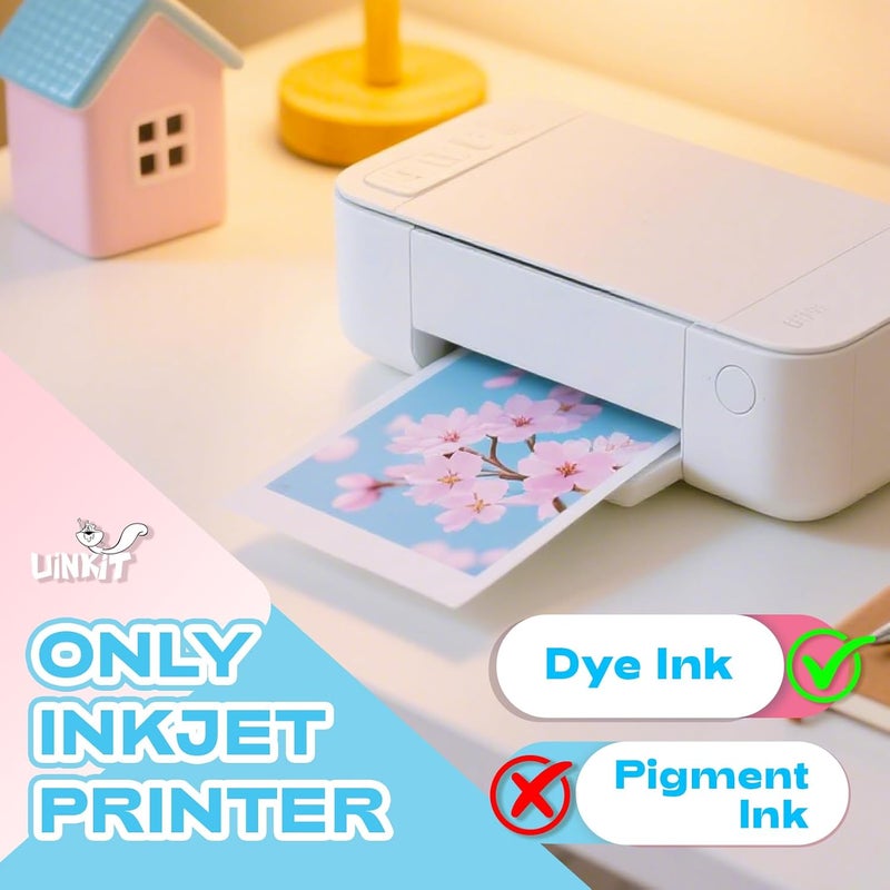 Uinkit 37lb Thin Flyer Paper Glossy 11x14 Inkjet 100 Sheets Single Side DIY Chip Bag 135gsm Photos Picture for Inkjet Printer with Dye Ink Brochure (11X14X100) - Image 3