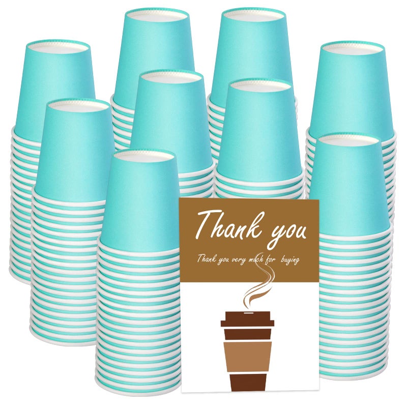 Wuadua 3 oz 200 Paper Cups Bathroom cups Espresso Cups Small Paper Cups for Mouthwash Snacks Suitable for Family Party PicnicBlue