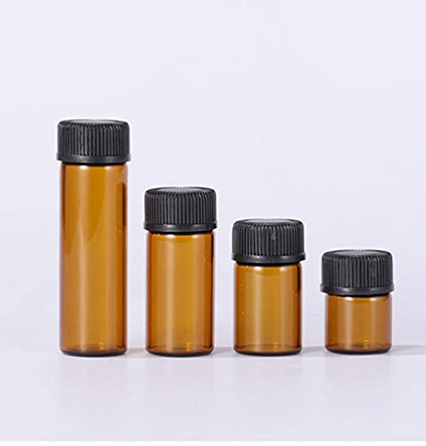 AFMNQZ 50Pack Set 2ML Amber Glass Bottle with Orifice Reducer and Cap Small Essential Oil Vials (2ML) - Image 2
