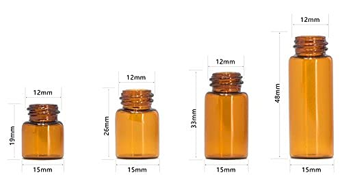 AFMNQZ 50Pack Set 2ML Amber Glass Bottle with Orifice Reducer and Cap Small Essential Oil Vials (2ML) - Image 4