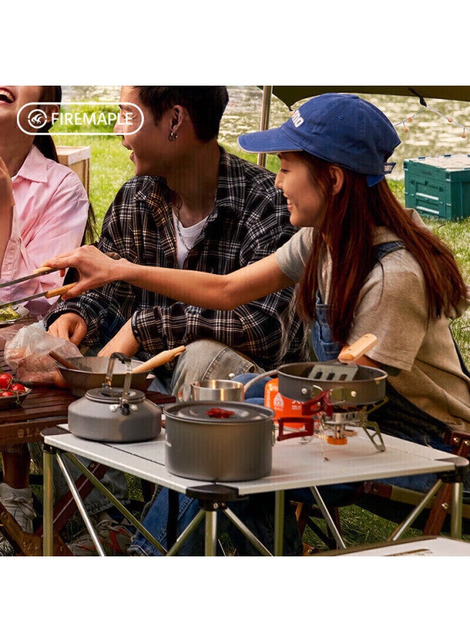 Fire-maple Camping Set With 204-piece Cookware Kit Including Stove, Tea Pot, Kettle, And Outdoor Cooking Utensils For 2-3 People - Image 1