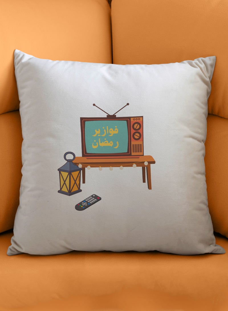 لوحة غطاء وسادة من البوليستر بتصميم فانوس رمضان - Image 1