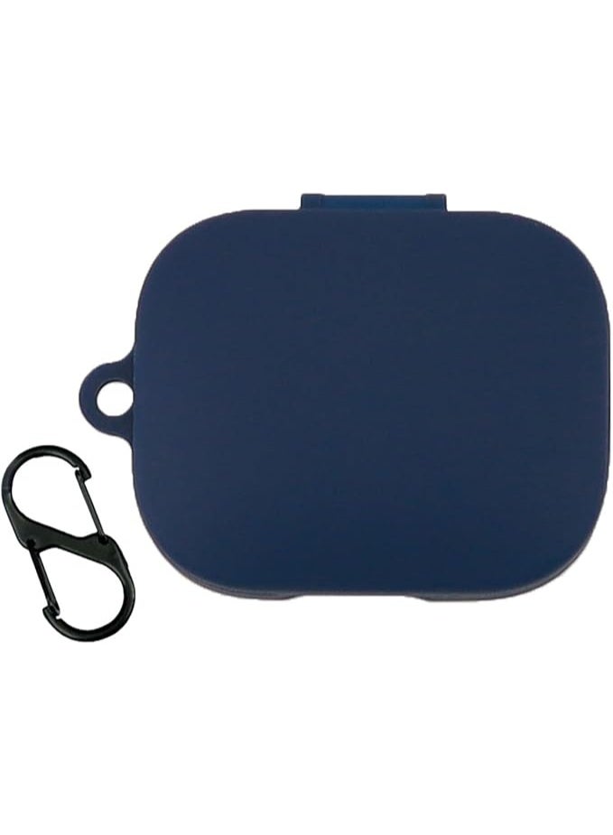 Silicone Case for Redmi Buds 7S with Carabiner, Soft and Flexible, Ultra-Thin Shockproof Cover Slim-Fit Anti-Fall Earphone Case for Redmi Buds 7S , Navy Blue - Image 2