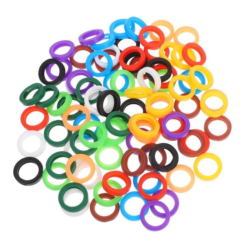 100pcs Silicone Key Caps: Color Coded Key Covers for Easy Identification Flexible & Anti-Wear for Home Office Travel Use Easy to Clean - Image 5