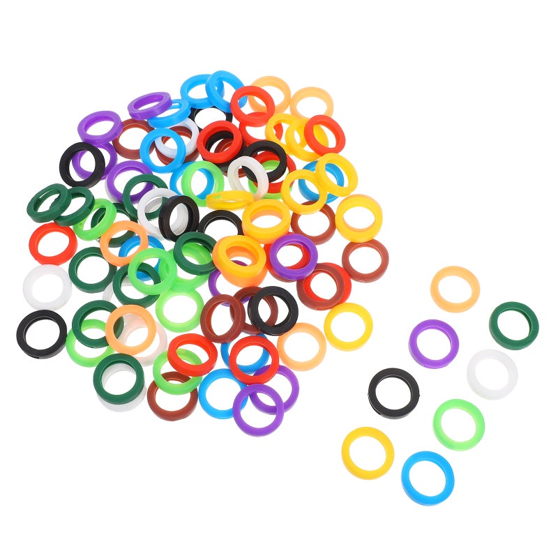 100pcs Silicone Key Caps: Color Coded Key Covers for Easy Identification Flexible & Anti-Wear for Home Office Travel Use Easy to Clean - Image 1