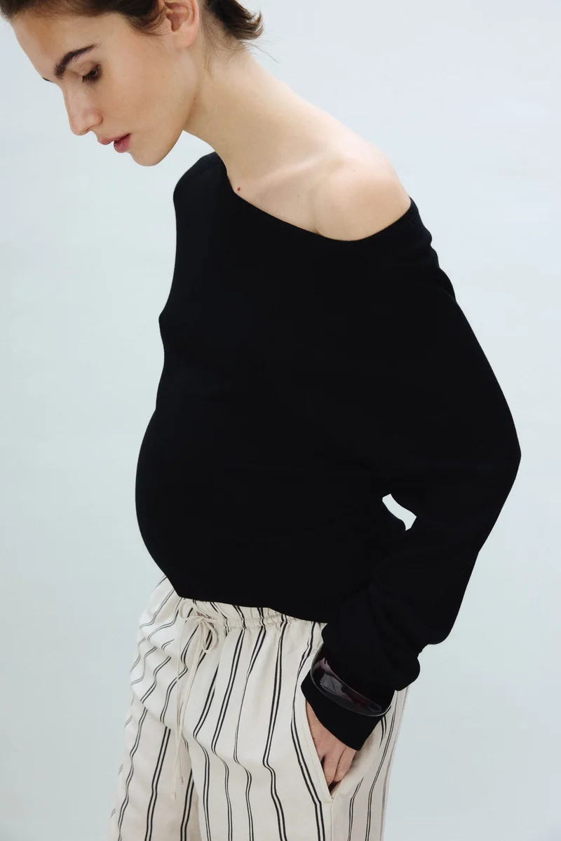 اتش اند ام MAMA Before & After linen-blend trousers