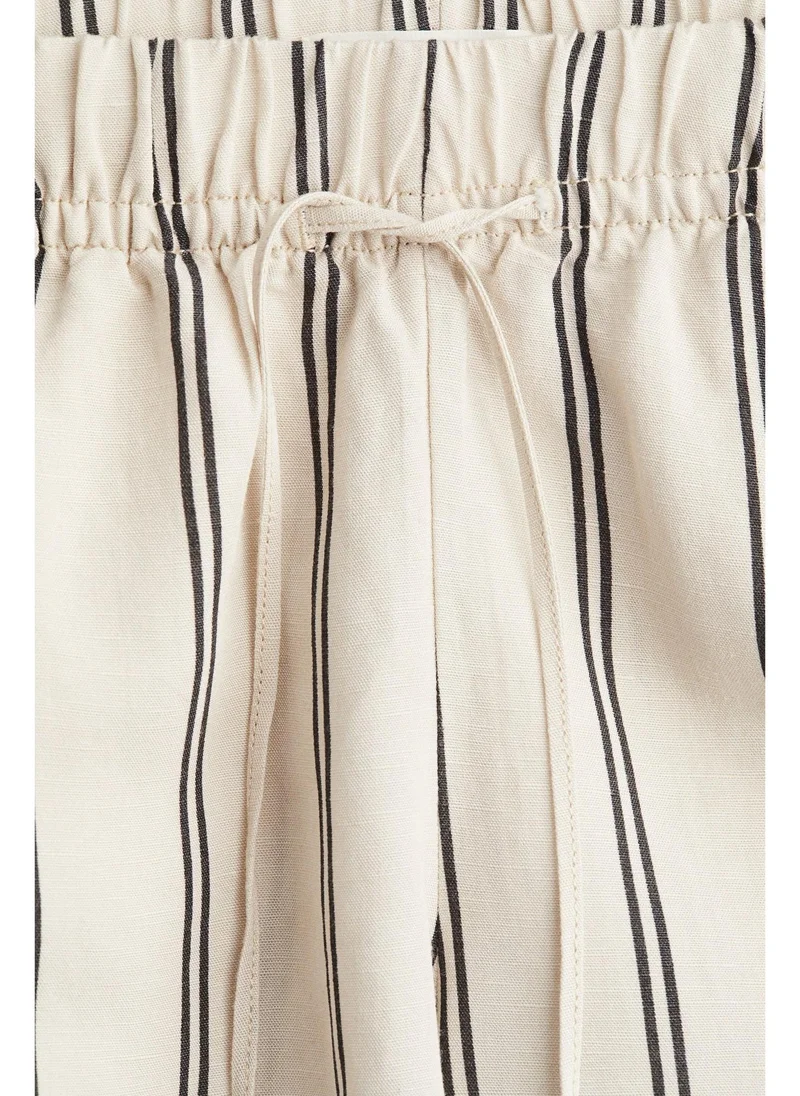 اتش اند ام MAMA Before & After linen-blend trousers