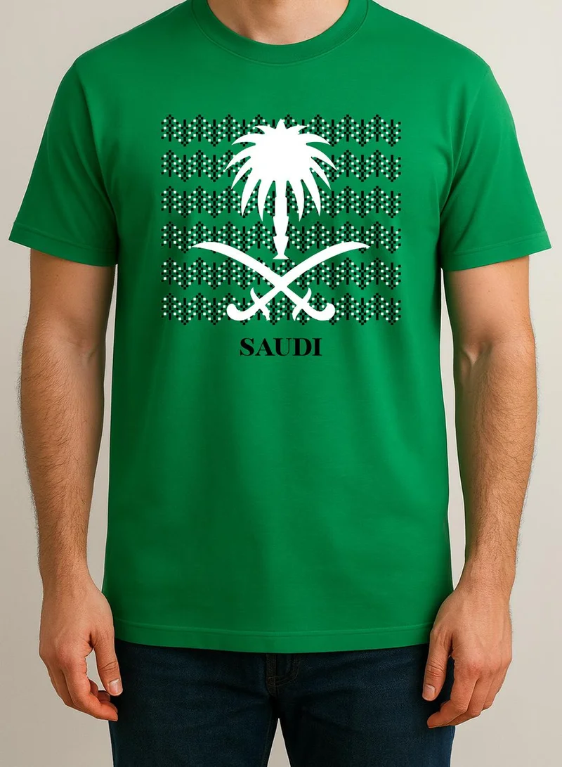 Lowha Cotton T-Shirt for Saudi National Day, Founding Day, Everyday Saudi Pride Wear for Women & Men