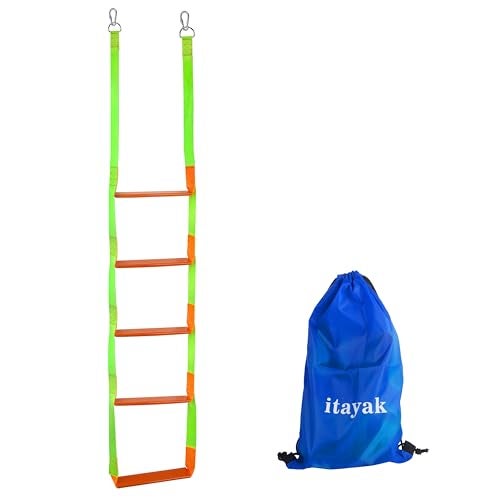 itayak Boat Rope Ladder, 5 Step Heavy Duty Climbing Boat Ladder for Inflatable Boats, Fishing Boats, Sailboats, Kayaks, Tree Houses, and Outdoor Activities (5 Step) - Image 1