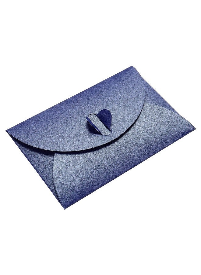 PATIKIL Mini Envelopes 50 Pack Heart Clasp Tiny Items Storage Cute Present Card Holder For Wedding Greeting Party Dark Blue  - Image 2