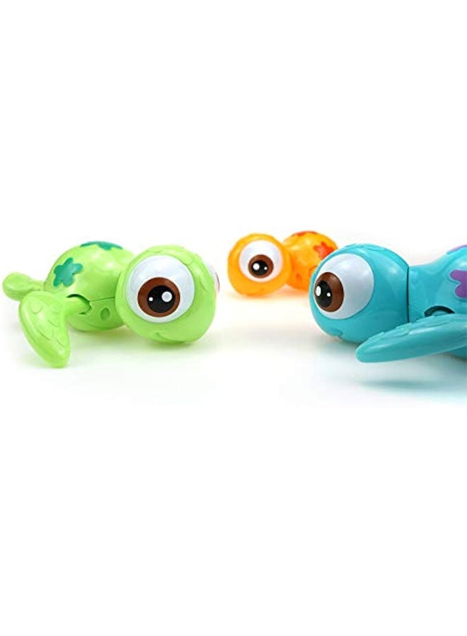 Wind-up Swimming Sea Turtles Bath Toy, No Battery Mold-Free Anti-Rust Interactive Montessori Toy for Kids 18M+ (3pcs)  - Image 5