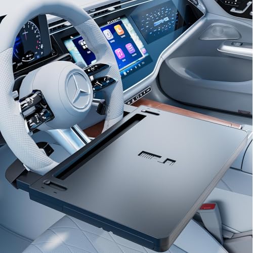 QRabbit 2-in-1 Extendable Steering Wheel Tray - Adjustable Car Desk for Laptop & Food Eating Table - Fits Most Large SUVs, Trucks & Vans, Portable for Travel, Work & Dining - Image 3