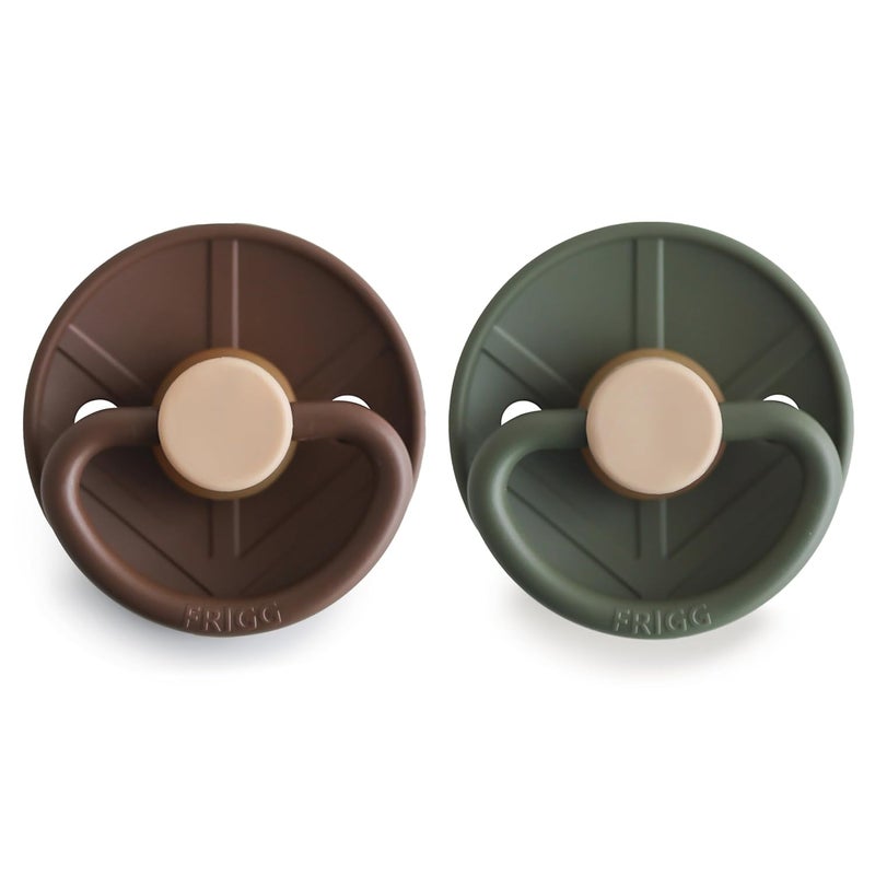 FRIGG Little Viking Natural Rubber Baby Pacifier 2Pack  Made in Denmark  BPAFree CocoaOlive 06 Months - Image 3