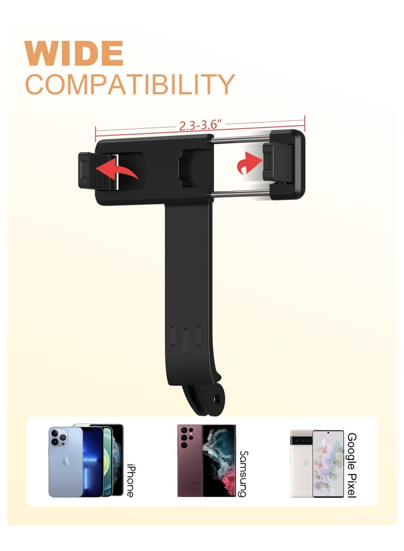 SYOSI Selfie Stick Tripod, Phone Selfie Stick with Bluetooth Remote & Tripod Aluminum Alloy Phone Selfie Stick & Tripod Portable Cell Phone Tripod Compatible with Camera & Action Camera (Black) - Image 4