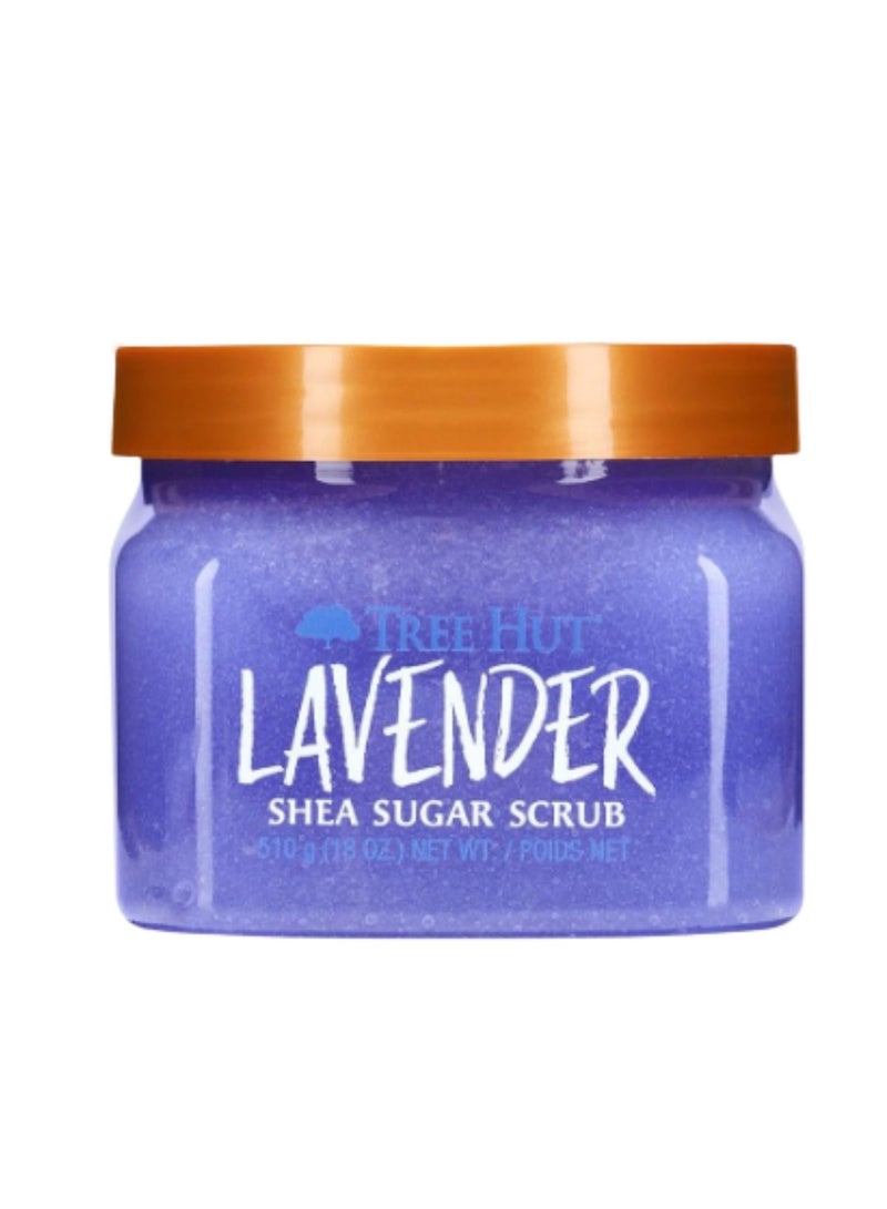 تري هت مقشر سكر الشيا، لافندر، 510 جرام | مقشر للجسم بزبدة الشيا والزيوت الطبيعية | علاج عطري مريح برائحة اللافندر | تقشير عميق وترطيب فائق - Image 1