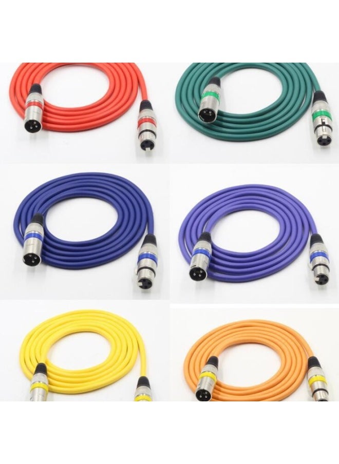 ماركة غير محددة XLR Line Cannon ذكر إلى أنثى ميكروفون صوتي مدفع ميكروفون خط خلاط مضخم الطاقة خط تمديد 10 متر خط الصوت اللون: أسود - الطول: 50 سم  - Image 4