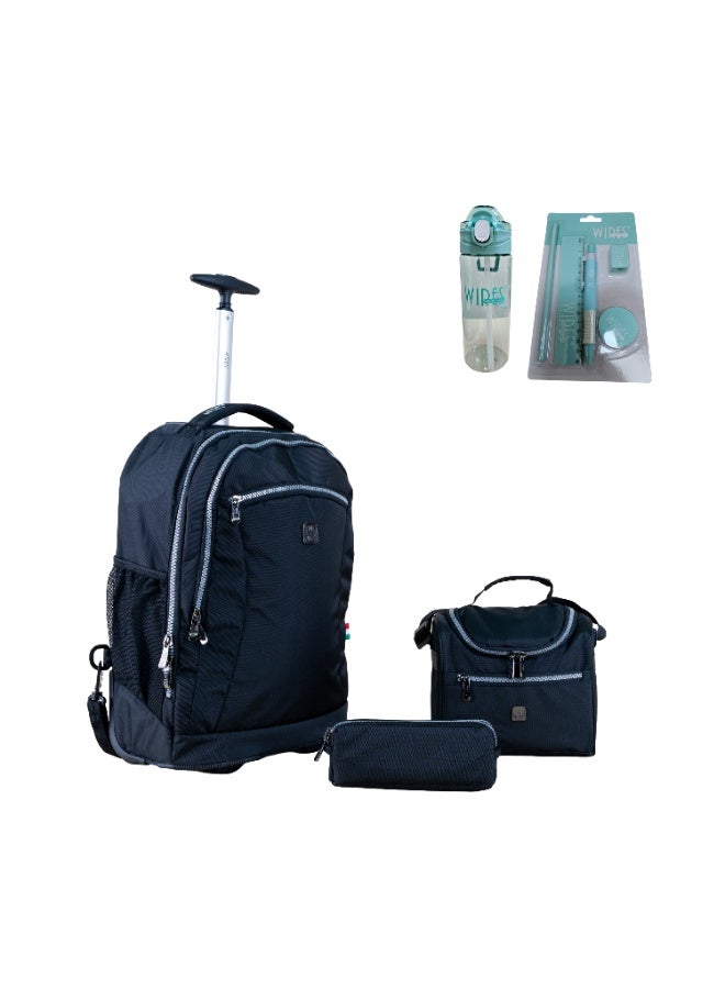 Wires WIRES 18" Small Wheels trolley bag with lunch bag and pencil case  - Image 1