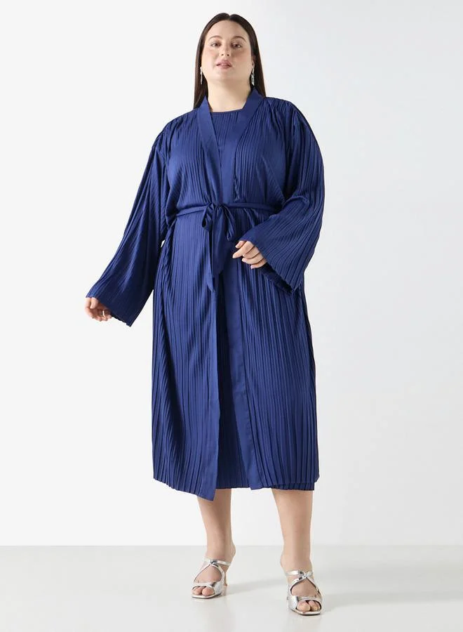 Ulla Popken Plus Size Ulla Popken Pleated Kimono Shrug