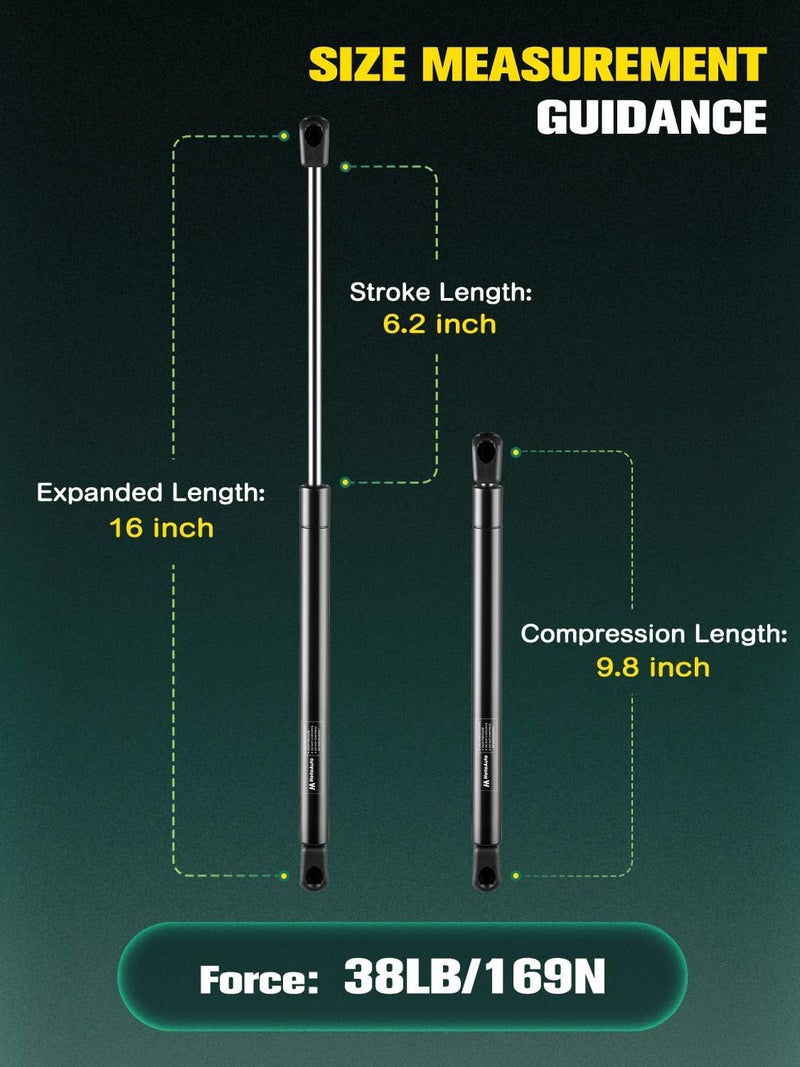 HelloAuto 16 Inch Gas Shocks for Truck Caps - Image 3