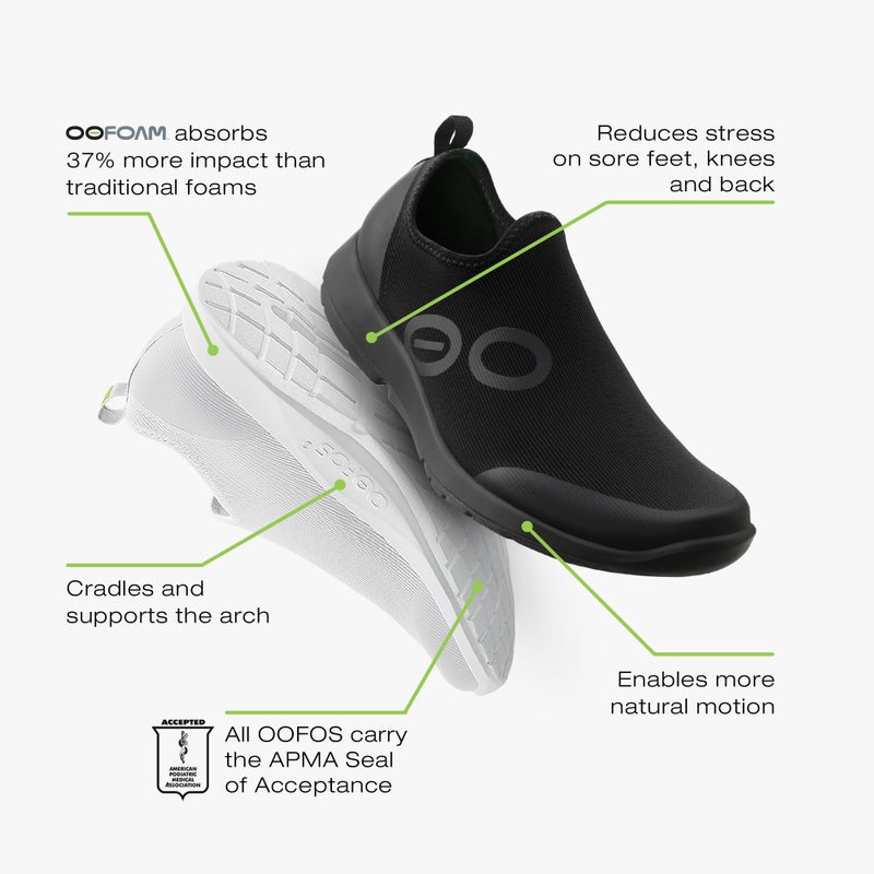 OOFOS OOmg Sport Low Recovery Shoe, Black - Womenâ€™s Size 9 - Image 5