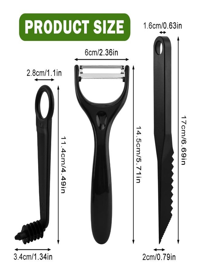 Yonderfume Kitchen Spiral Cutter and V-Shaped Tools with peeler, Spiral Potato Cutter V-Shape Carving Tool Vegetable Spiralizer Manual Screw Peeler for Veggies Cucumber - Image 2