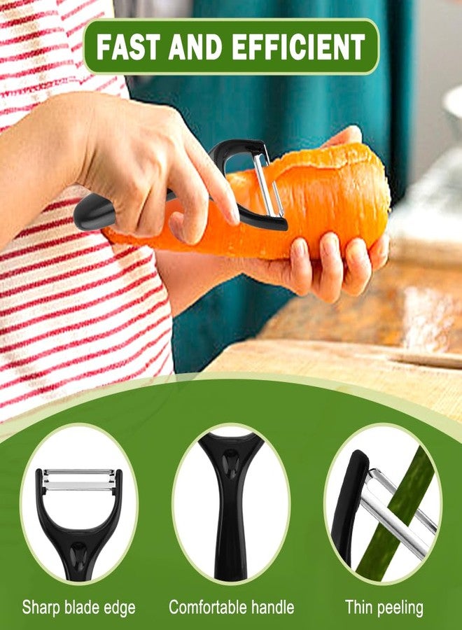 Yonderfume Kitchen Spiral Cutter and V-Shaped Tools with peeler, Spiral Potato Cutter V-Shape Carving Tool Vegetable Spiralizer Manual Screw Peeler for Veggies Cucumber - Image 3