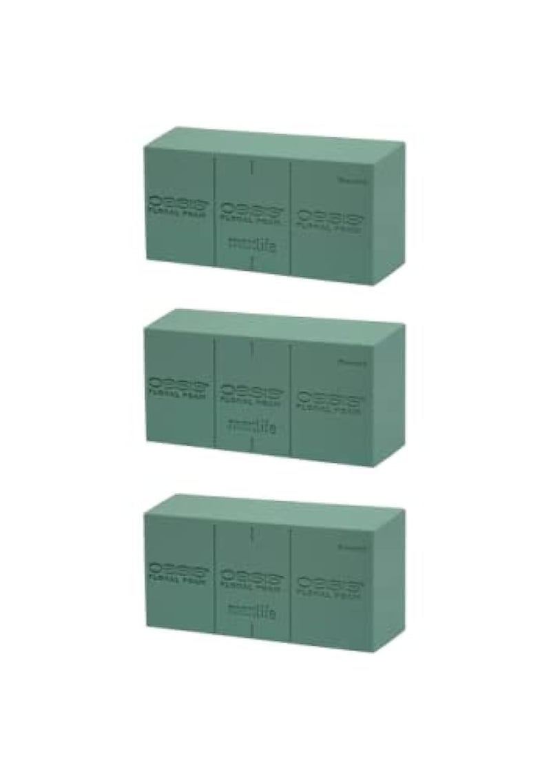 Smithers Oasis 3X3 Ideal Bricks Floral Foam for Fresh Flower Displays and Arrangements