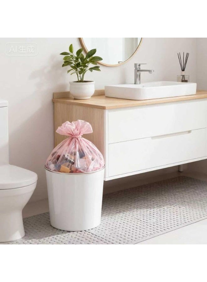 45pcs Pack, 3 Rolls, Heavy Duty 4 Gallon Drawstring Plastic Trash Bags - Collapsible, Leak-Proof, Easy-Tie for Bathroom, Restroom, Bedroom, Office, and Toilet Trash Cans - Image 5