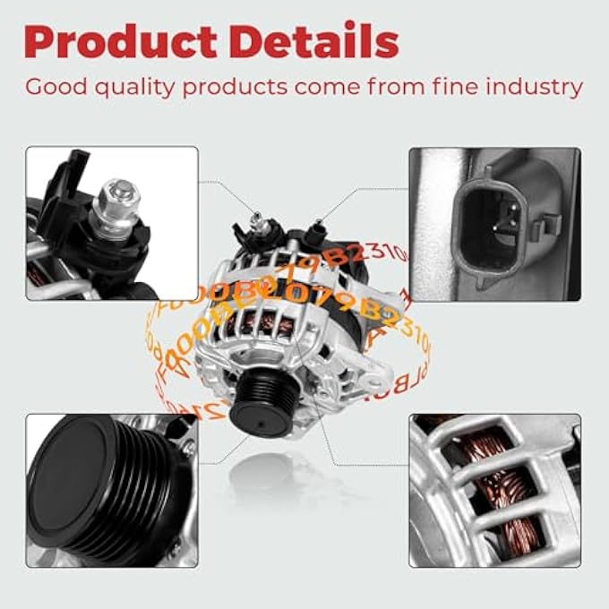 HPEVA Alternator 12V 120A Compatible with Nissan Sentra L4 2.0L 2020 2021 2022,Car Alternator Parts,Replaces 23100-6LB0A/21603/F000BL079B - Image 3