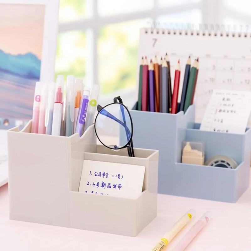 Desk Organizer: Compact Size, High-Quality Plastic Construction - Elegant Design, Pen Holder for Home, School or Office Use - Image 3