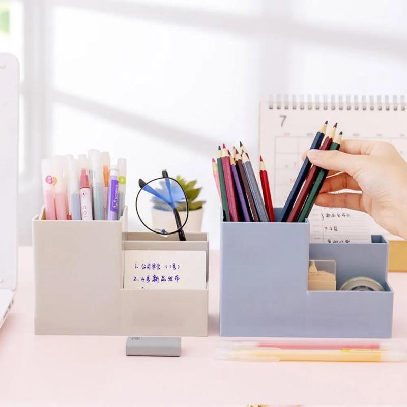 Desk Organizer: Compact Size, High-Quality Plastic Construction - Elegant Design, Pen Holder for Home, School or Office Use - Image 4