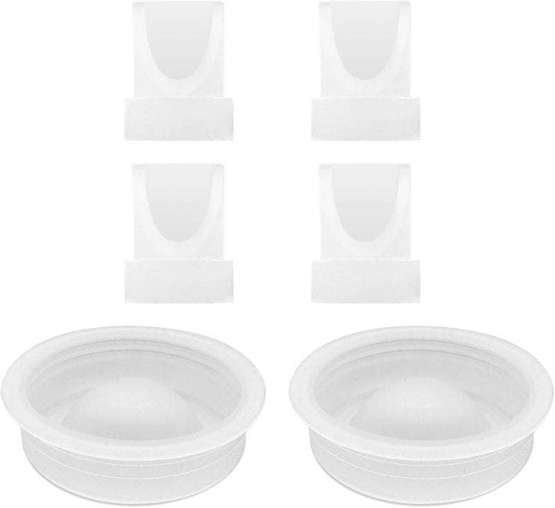 Durceler Replacement 4 Duckbill ValvesDuck Bill Valve  2 Silicone MembraneDiaphragm Compatible with Momcozy V1  V2 Wearable Breast Pump Pump Seal Accessories Made by Durceler Not Original Pump Parts - Image 1